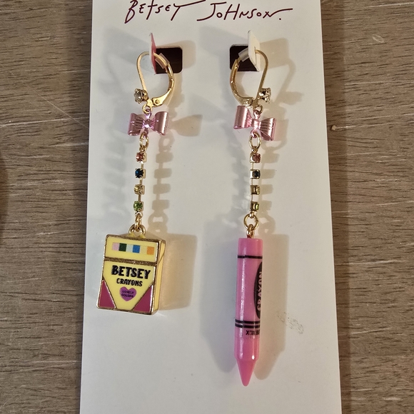 Betsey Johnson Jewelry - Betsey Johnson Dangle Crayon Earrings